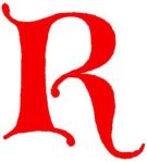 Letter R red and attractive